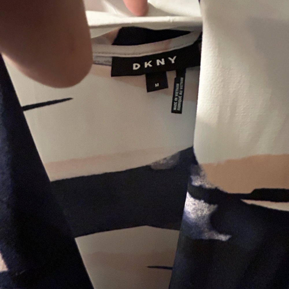 DKNY Monochrome Abstract Blouse